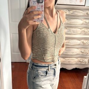 Anthropologie The Reed Sweater Corset Top